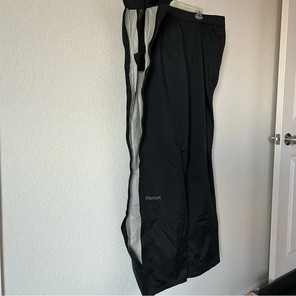 Marmot Men's PreCip Eco Full Zip Black Outerwear Rain Windbreaker Gorpcore Pants - Picture 5 of 14